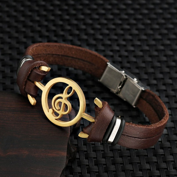 Musical Leather Bracelet