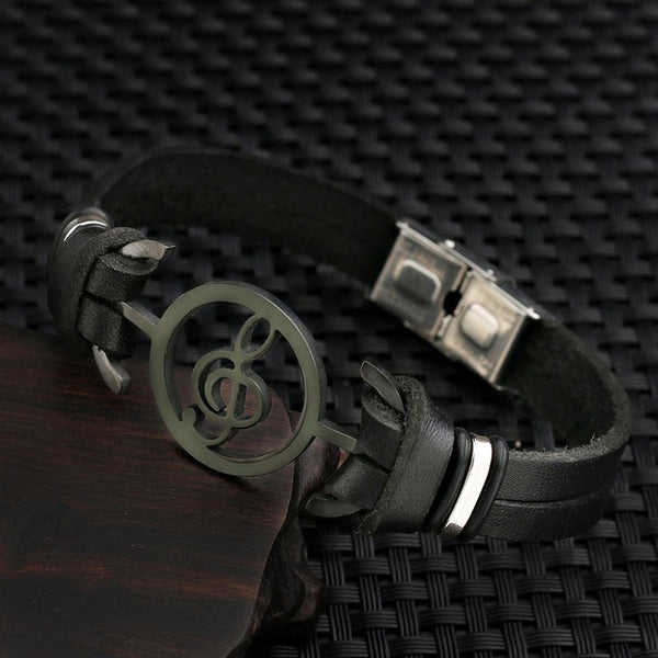 Musical Leather Bracelet