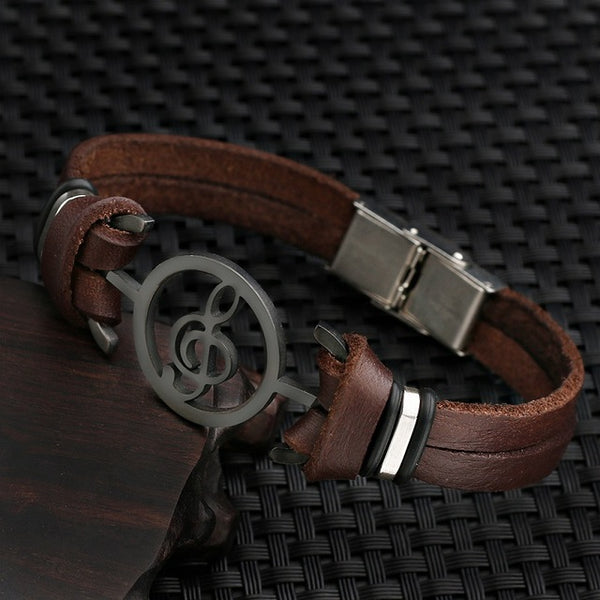 Musical Leather Bracelet