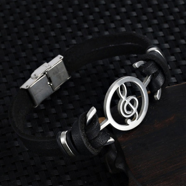 Musical Leather Bracelet